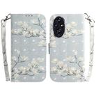 For Honor 200 3D Colored Horizontal Flip Leather Phone Case(Magnolia) - 1