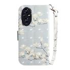 For Honor 200 3D Colored Horizontal Flip Leather Phone Case(Magnolia) - 3