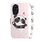 For Honor 200 3D Colored Horizontal Flip Leather Phone Case(Heart Panda) - 3