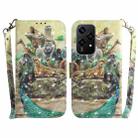 For Honor 200 Lite Global 3D Colored Horizontal Flip Leather Phone Case(Zoo) - 1