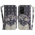 For Honor 200 Lite Global 3D Colored Horizontal Flip Leather Phone Case(Hug Cat) - 1