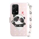 For Honor 200 Lite Global 3D Colored Horizontal Flip Leather Phone Case(Heart Panda) - 3