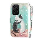 For Honor 200 Lite Global 3D Colored Horizontal Flip Leather Phone Case(Black White Cat) - 3