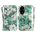 For Honor 200 Pro 3D Colored Horizontal Flip Leather Phone Case(Watercolor Flower) - 1