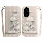 For Honor 200 Pro 3D Colored Horizontal Flip Leather Phone Case(Squirrels) - 1