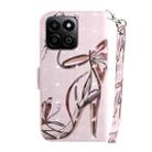 For Honor Play 60 Plus 3D Colored Horizontal Flip Leather Phone Case(Butterfly High-heeled) - 3