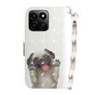 For Honor Play 60 Plus 3D Colored Horizontal Flip Leather Phone Case(Pug) - 3