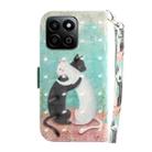 For Honor Play 60 Plus 3D Colored Horizontal Flip Leather Phone Case(Black White Cat) - 3