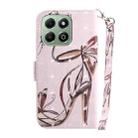 For Honor X6b 3D Colored Horizontal Flip Leather Phone Case(Butterfly High-heeled) - 3