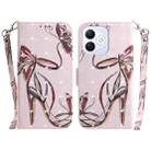 For Honor X60i 3D Colored Horizontal Flip Leather Phone Case(Butterfly High-heeled) - 1