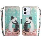 For Honor X60i 3D Colored Horizontal Flip Leather Phone Case(Black White Cat) - 1