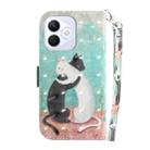 For Honor X60i 3D Colored Horizontal Flip Leather Phone Case(Black White Cat) - 3