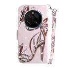 For Honor Magic7 Pro 3D Colored Horizontal Flip Leather Phone Case(Butterfly High-heeled) - 3