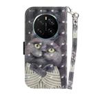 For Honor Magic7 Pro 3D Colored Horizontal Flip Leather Phone Case(Hug Cat) - 3