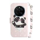 For Honor Magic7 Pro 3D Colored Horizontal Flip Leather Phone Case(Heart Panda) - 3