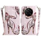 For Honor Magic7 3D Colored Horizontal Flip Leather Phone Case(Butterfly High-heeled) - 1