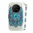 For Honor Magic7 3D Colored Horizontal Flip Leather Phone Case(Peacock Wreath) - 3