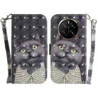 For Honor Magic7 3D Colored Horizontal Flip Leather Phone Case(Hug Cat) - 1