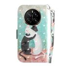 For Honor Magic7 3D Colored Horizontal Flip Leather Phone Case(Black White Cat) - 3