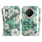 For Honor X9c 3D Colored Horizontal Flip Leather Phone Case(Watercolor Flower) - 1