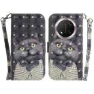 For Honor X9c 3D Colored Horizontal Flip Leather Phone Case(Hug Cat) - 1