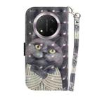 For Honor X9c 3D Colored Horizontal Flip Leather Phone Case(Hug Cat) - 3