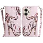 For Honor 400 Global 156.5mm 3D Colored Horizontal Flip Leather Phone Case(Butterfly High-heeled) - 1