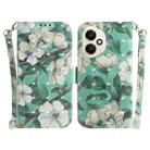 For Honor 400 Global 156.5mm 3D Colored Horizontal Flip Leather Phone Case(Watercolor Flower) - 1