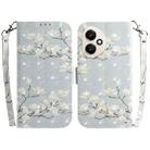 For Honor 400 Global 156.5mm 3D Colored Horizontal Flip Leather Phone Case(Magnolia) - 1