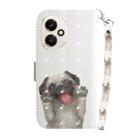 For Honor 400 Global 156.5mm 3D Colored Horizontal Flip Leather Phone Case(Pug) - 3