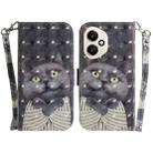 For Honor 400 Global 156.5mm 3D Colored Horizontal Flip Leather Phone Case(Hug Cat) - 1