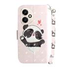 For Honor 400 Global 156.5mm 3D Colored Horizontal Flip Leather Phone Case(Heart Panda) - 3