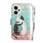 For Honor 400 Global 156.5mm 3D Colored Horizontal Flip Leather Phone Case(Black White Cat) - 3