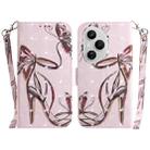 For Honor 400 Pro Global 160.8mm 3D Colored Horizontal Flip Leather Phone Case(Butterfly High-heeled) - 1