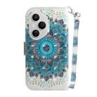 For Honor 400 Pro Global 160.8mm 3D Colored Horizontal Flip Leather Phone Case(Peacock Wreath) - 3