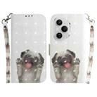 For Honor 400 Pro Global 160.8mm 3D Colored Horizontal Flip Leather Phone Case(Pug) - 1