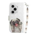 For Honor 400 Pro Global 160.8mm 3D Colored Horizontal Flip Leather Phone Case(Pug) - 3