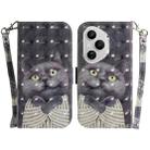 For Honor 400 Pro Global 160.8mm 3D Colored Horizontal Flip Leather Phone Case(Hug Cat) - 1