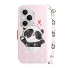 For Honor 400 Pro Global 160.8mm 3D Colored Horizontal Flip Leather Phone Case(Heart Panda) - 3