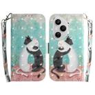 For Honor 400 Pro Global 160.8mm 3D Colored Horizontal Flip Leather Phone Case(Black White Cat) - 1