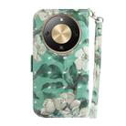 For Honor X70 5G 3D Colored Horizontal Flip Leather Phone Case(Watercolor Flower) - 3