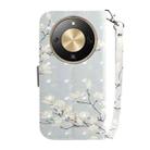 For Honor X70 5G 3D Colored Horizontal Flip Leather Phone Case(Magnolia) - 3