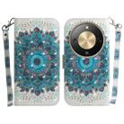 For Honor X70 5G 3D Colored Horizontal Flip Leather Phone Case(Peacock Wreath) - 1