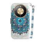For Honor X70 5G 3D Colored Horizontal Flip Leather Phone Case(Peacock Wreath) - 3