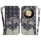 For Honor X70 5G 3D Colored Horizontal Flip Leather Phone Case(Hug Cat) - 1