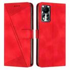 For Infinix Hot 11s NFC Dream Triangle Leather Phone Case with Lanyard(Red) - 1