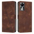 For Infinix Hot 11s NFC Dream Triangle Leather Phone Case with Lanyard(Brown) - 1