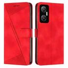 For Infinix Hot 20 5G Dream Triangle Leather Phone Case with Lanyard(Red) - 1