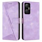 For Infinix Hot 20 5G Dream Triangle Leather Phone Case with Lanyard(Purple) - 1