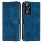 For Infinix Hot 20 4G Dream Triangle Leather Phone Case with Lanyard(Blue) - 1